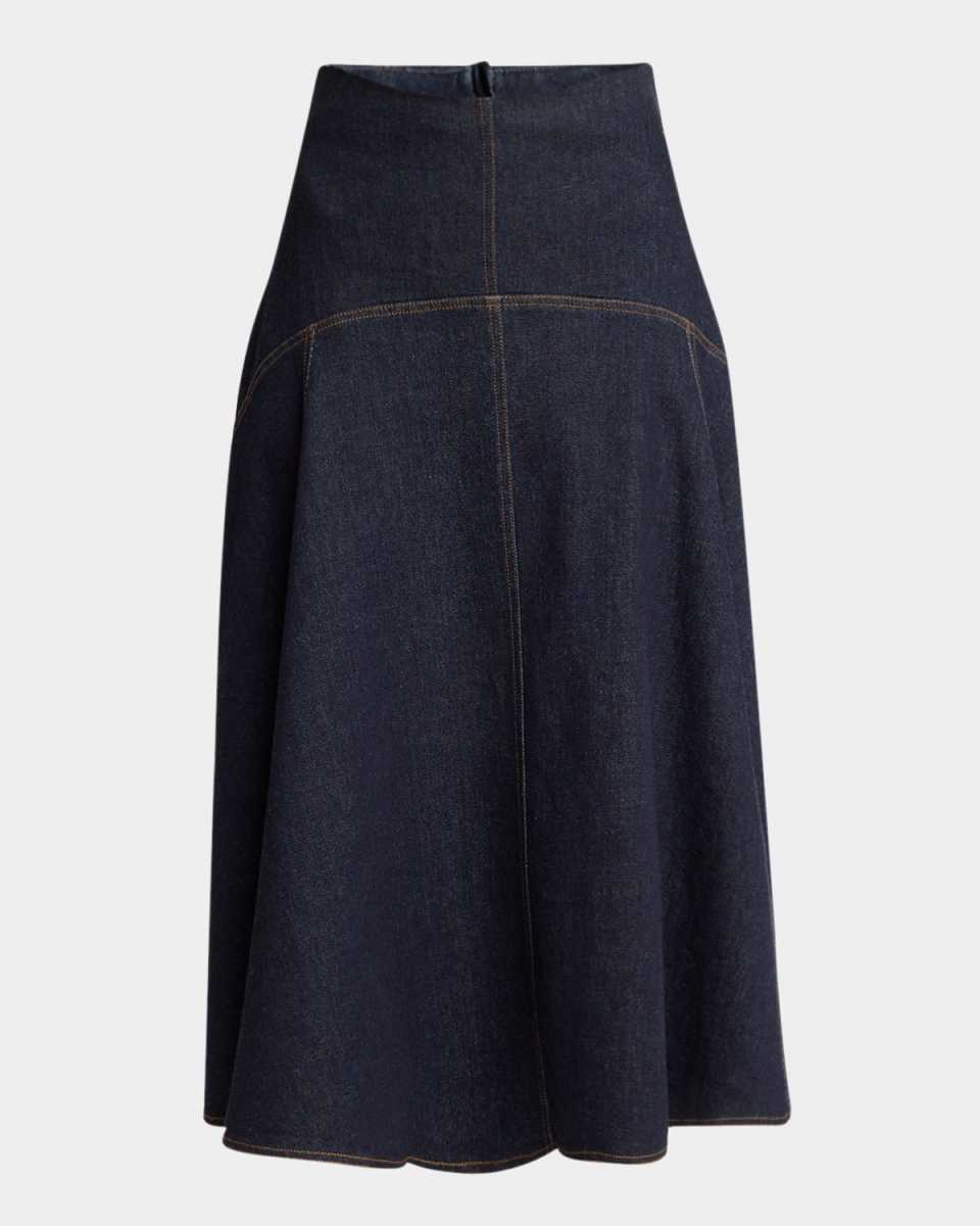 The Denim Triangle Skirt